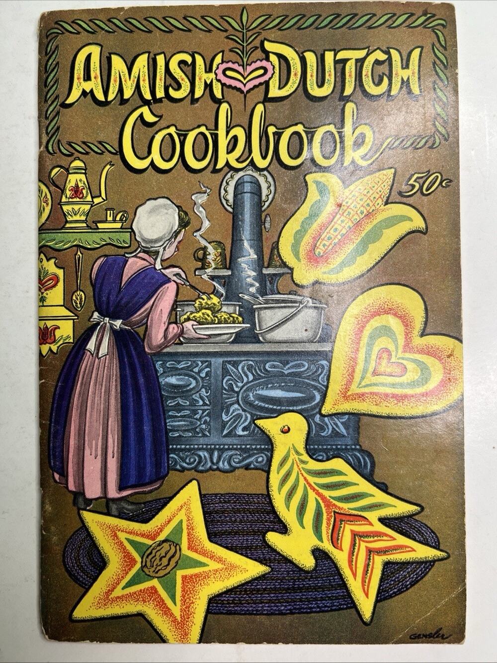 Amish Dutch Cookbook Illustrated Pennsylvania Dutch Recipes Vintage 1963 PB